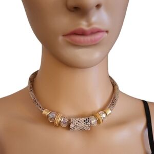 Snake Skin Beaded Choker